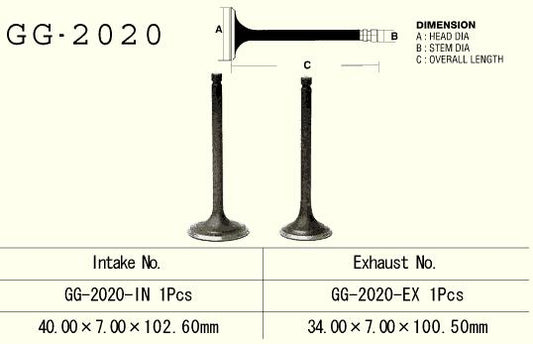 Exhaust valve Yamaha YFM 350/400 Warrior/Raptor 87-09 (1 per vehicle) (OEM: 1UY-12121-01) (1 pc) (Made in Japan)