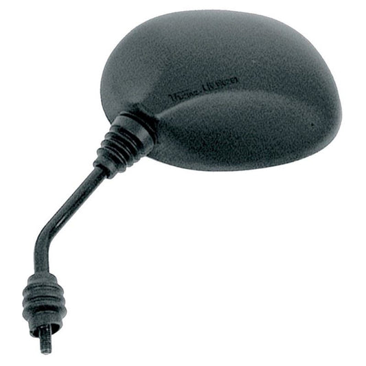Mirror left 8 mm right‑thread, black Piaggio/Vespa NRG, ZIP 1/2/Base/II Cat 25/50/125 1993–2015 (E103I)
