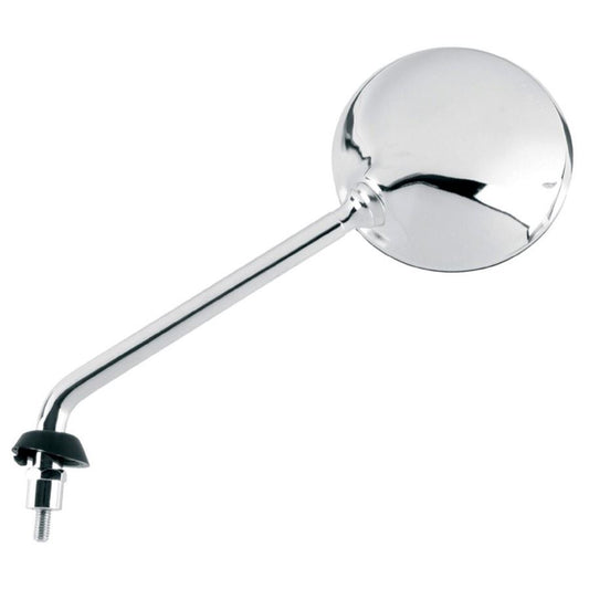 Mirror left 8 mm thread, right side, chrome Piaggio/Vespa GTS/GTV/LX/LXV 50–300 2005–2016 (E182I)