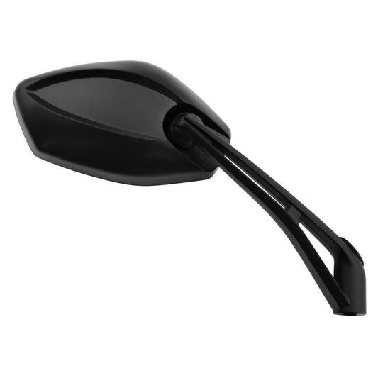 Mirror right black Chinese scooter/moped/ATV 2T/4T, Keeway TX, Peugeot Speedfight III 50–200 (E800D)