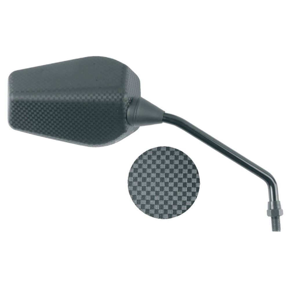 Mirror right 10 mm thread, left side, carbon Derbi GP1 50/250 2005–2007 (E295D)