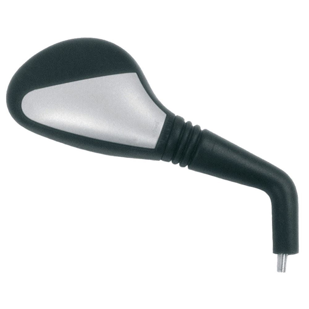 Mirror right 8 mm left‑thread, black/silver MBK YQ/Yamaha YQ 50/100 1997–2006 (EY468D)