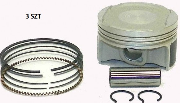 Piston kit (4‑stroke) (+0.50 mm = Ø74.50 mm) (piston Ø74.44 mm) (3 pcs) (wrist‑pin 17 mm) (11.0:1), Sea‑Doo Spark ACE 2014–2019