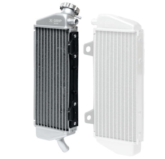 Right radiator (with cap) fits: KTM EXC 2020–2021, SX 2019–2021, Husqvarna TE 2020–2021, TC 2019–2021, GasGas MC/EC 2021–