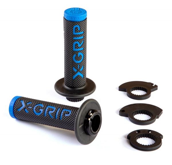 Grips BRAAAAP Lock‑On‑Grip (with throttle tube adapters) Blue, blue