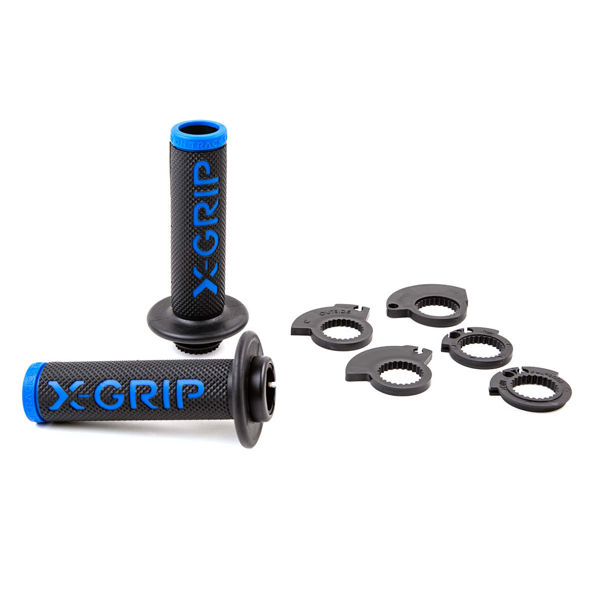 Grips BRAAAAP Lock‑On‑Grip (with throttle tube adapters) Blue Open End (with hole), blue