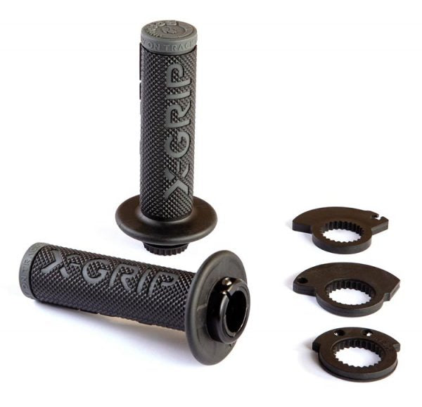 Grips BRAAAAP Lock‑On‑Grip (with throttle tube adapters) Grey, grey