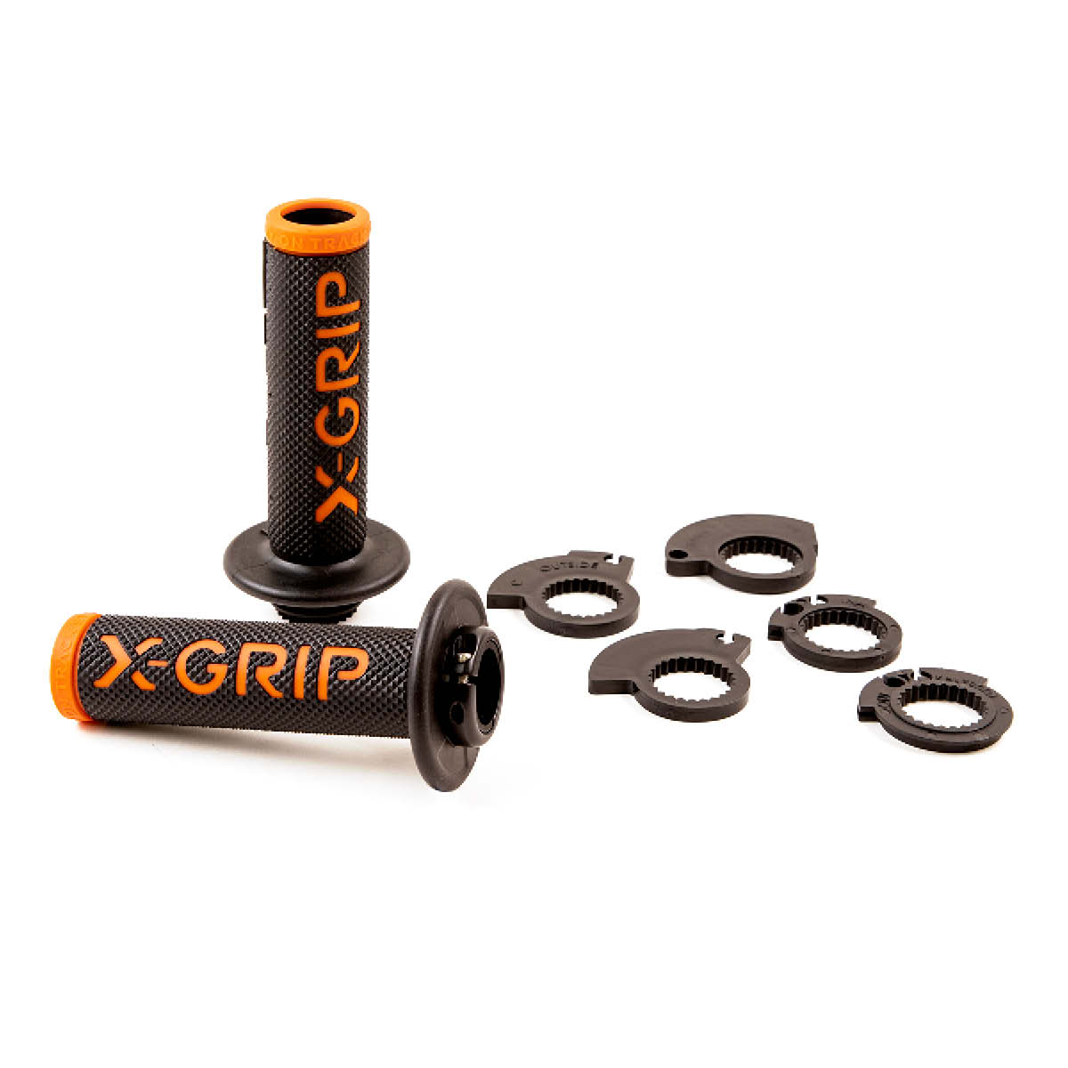 Grips BRAAAAP Lock‑On‑Grip (with throttle tube adapters) Orange Open End (with hole), orange