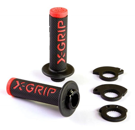 Grips BRAAAAP Lock‑On‑Grip (with throttle tube adapters) Red, red