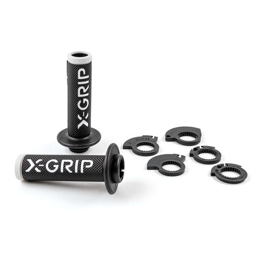Grips BRAAAAP Lock‑On‑Grip (with throttle tube adapters) White Open End (with hole), white