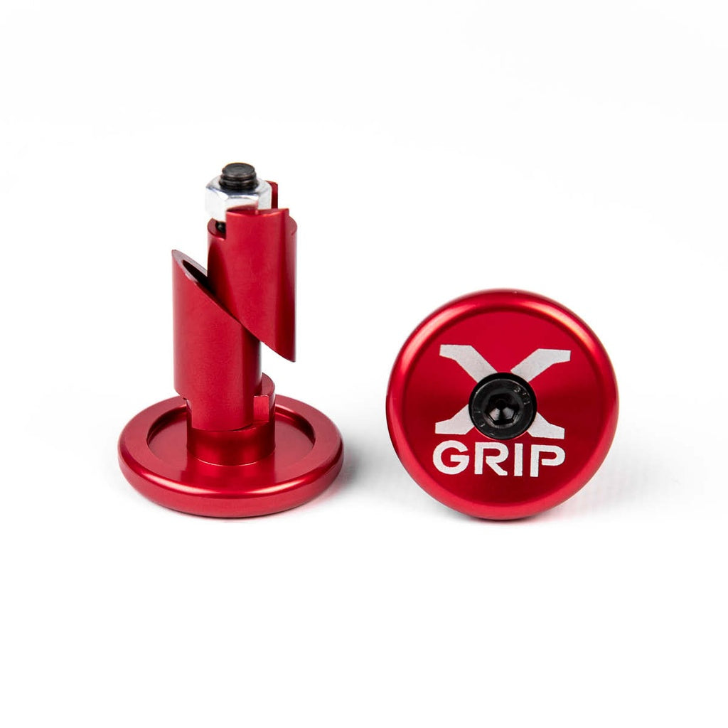 Bar ends for handlebar inner diameter 12–16.2 mm, red