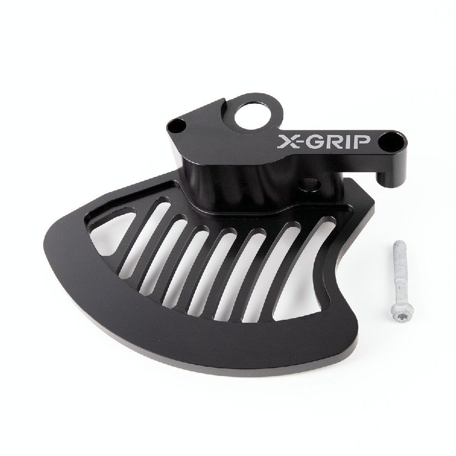 Front brake disc guard – KTM EXC/EXC‑F, Husqvarna TE/FE/TC/FC 2016–, GasGas EC/EC‑F/MC/MC‑F 2021–, black