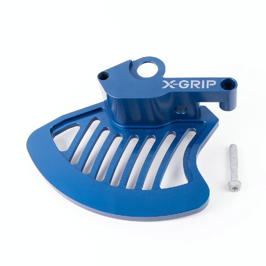 Front brake disc guard – KTM EXC/EXC‑F, Husqvarna TE/FE/TC/FC 2016–, GasGas EC/EC‑F/MC/MC‑F 2021–, blue