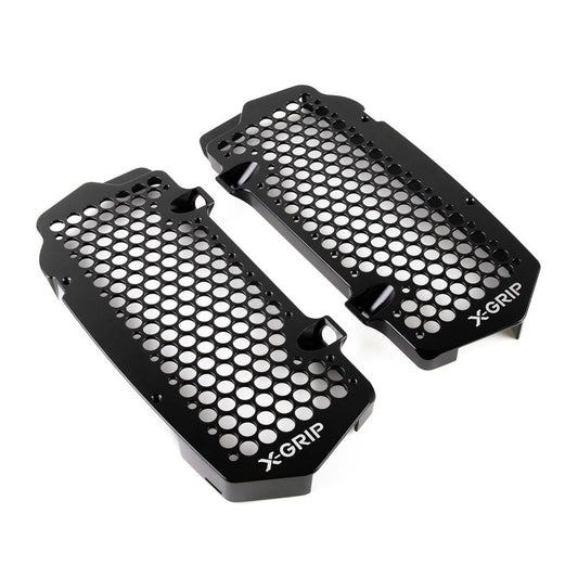 Radiator guards (set) – KTM SX‑F/XC‑F/XC 2023–, EXC‑F/XC‑W/XCF‑W 2024–, Husqvarna TC/FC/FX/TX 2023–, GasGas EC‑F/MC‑F/EX‑F 2024–, black (see product description)