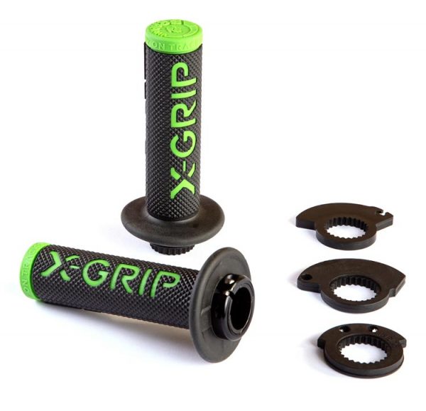 Grips BRAAAAP Lock‑On‑Grip (with throttle tube adapters) Green, green