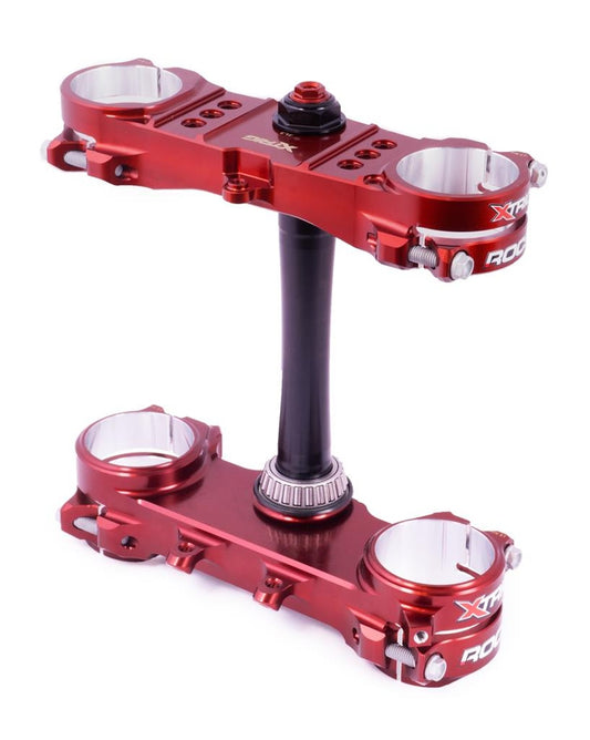 ROCS Pro triple clamps – front suspension – KYB Factory Kit – KTM SX/SX‑F 2023–2024, EXC/EXC‑F 2024, GasGas EC/EC‑F/MC/MC‑F 2024, Husqvarna FC/TC 2023–2024, FE/TE 2024 (offset 20–22 mm), X‑Trig Brown