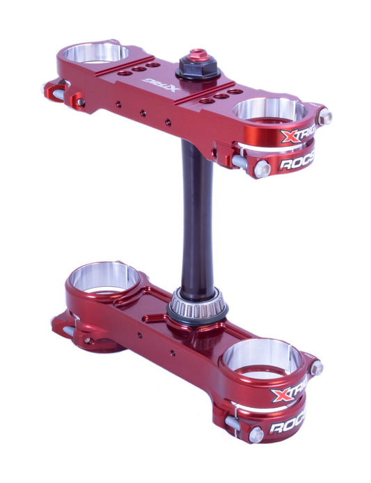 ROCS Pro triple clamps – front suspension – KTM SX/SX‑F 150/250/350/450 2023–2026, Husqvarna 2023–2026, GasGas EC/EC‑F/MC/MC‑F 2023–2026, M12 (offset 20–22 mm), X‑Trig Brown