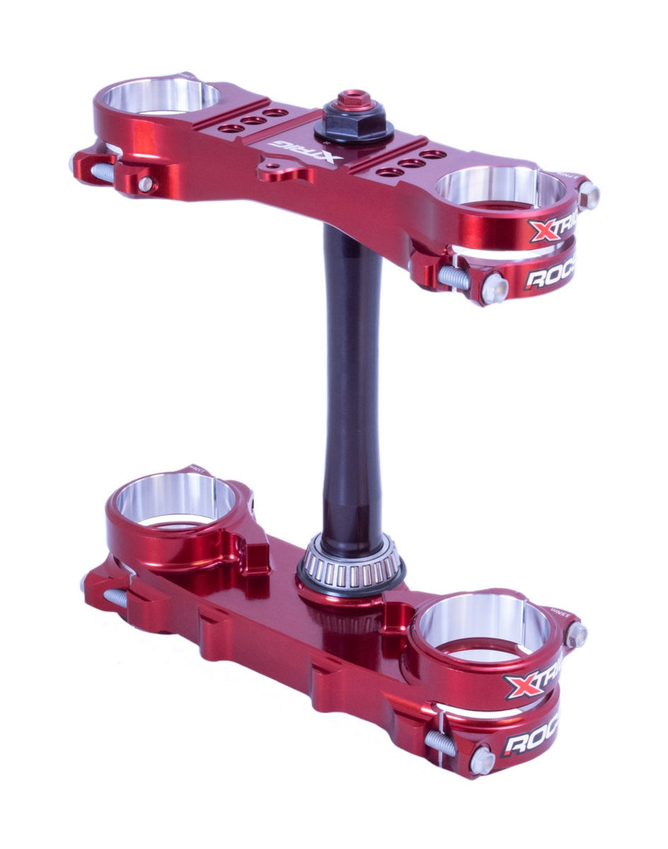 ROCS Pro triple clamps – front suspension – Yamaha YZ250F 2024–2026, YZ450F 2023–2026, Fantic XXF 250 2026, XXF 450 2024–2026 (offset 20–22 mm), X‑Trig Brown