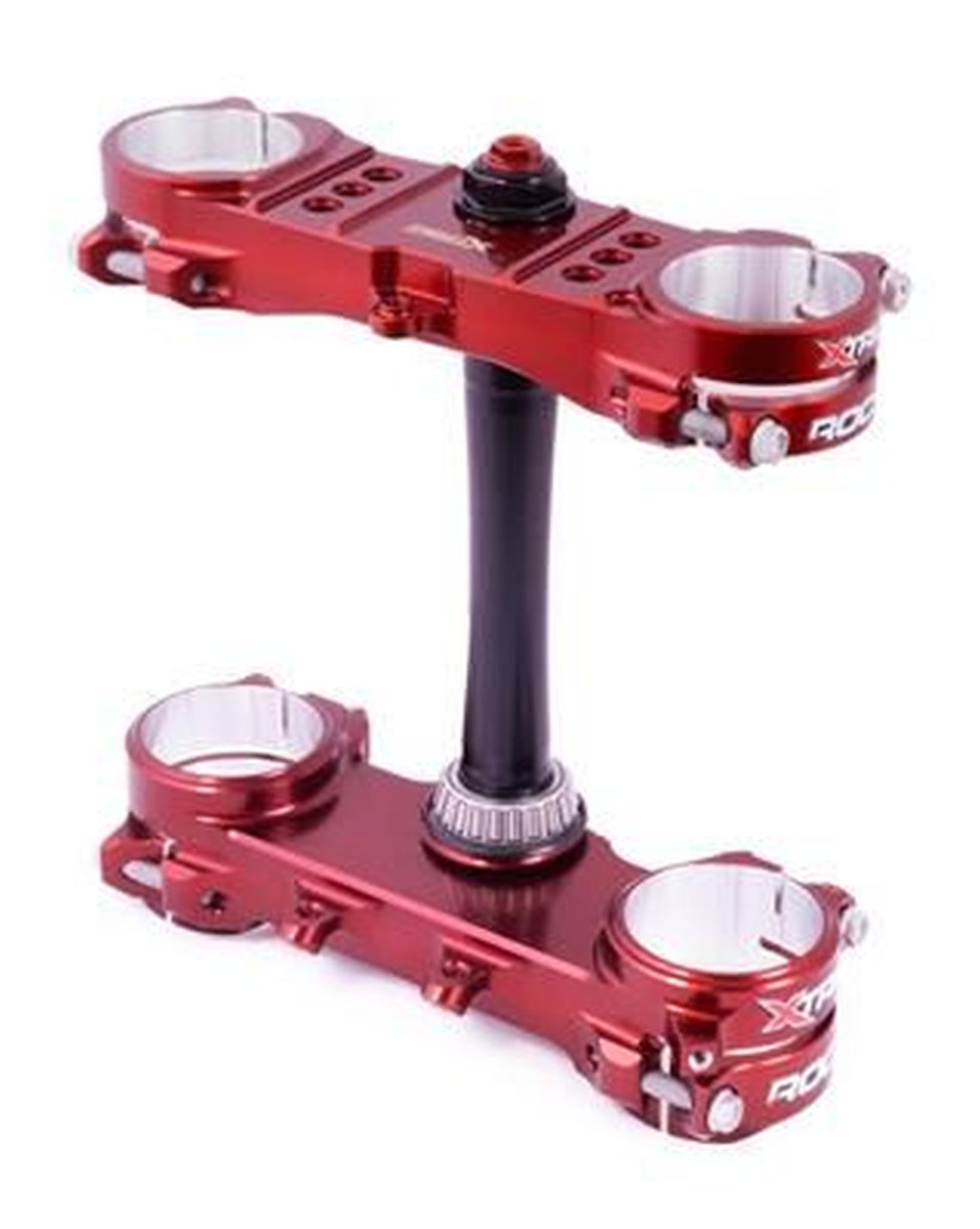 ROCS Pro triple clamps – front suspension – KTM SX/SX‑F 150/250/350/450 2023–2026, Husqvarna 2023–2026, GasGas EC/EC‑F/MC/MC‑F 2023–2026, M12 (offset 20–22 mm), X‑Trig Brown