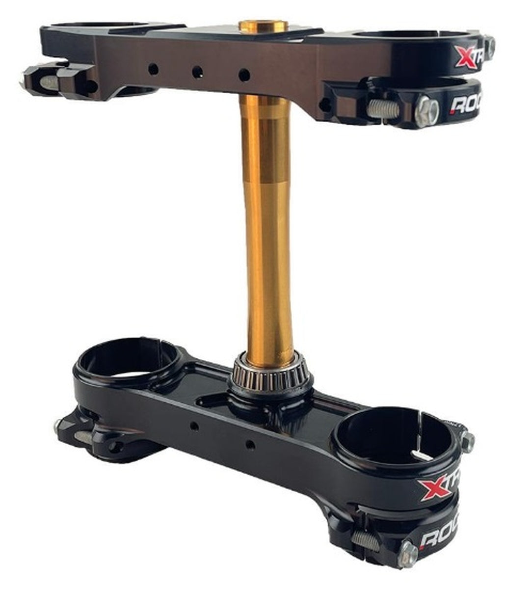 ROCS Tech triple clamps – front suspension – KTM SX/SX‑F 2023–2026, EXC/EXC‑F 2024–2026, GasGas EC/EC‑F/MC/MC‑F 2023–2026, Husqvarna FC/TC 2023–2026, FE/TE 2023–2026 (offset 22 mm), black