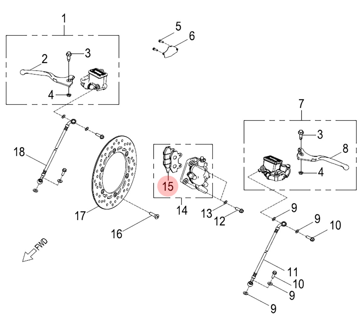 Brake pads, front, Aeon Elite 125-250-300-350, Urban 350, Benelli ZenZero 350